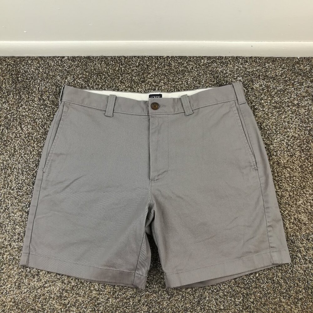 NWT 2024 J Crew Shorts 7" Chino Flat Front Flex Green Mens 33 $70